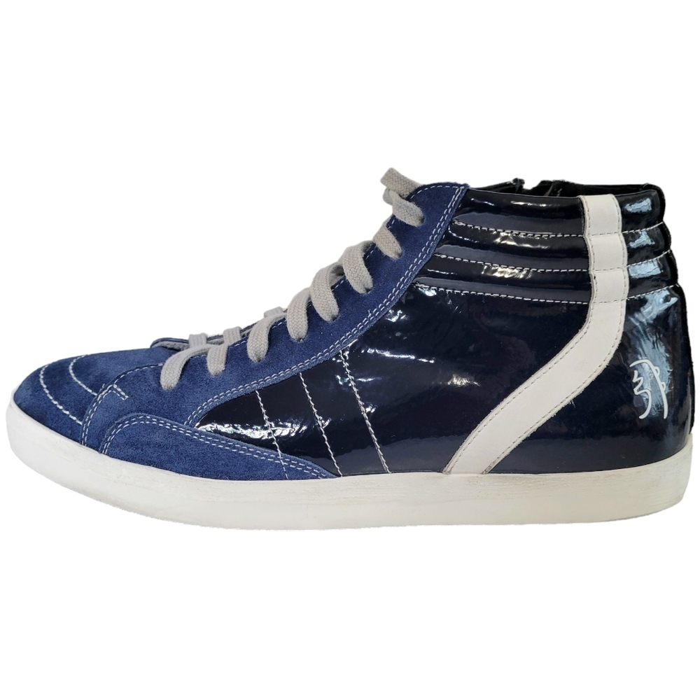 PrimaBase Blue Women's Athletic Hi Top Sneakers Shoes Size 9 1/2 9.5 US / 40 EU